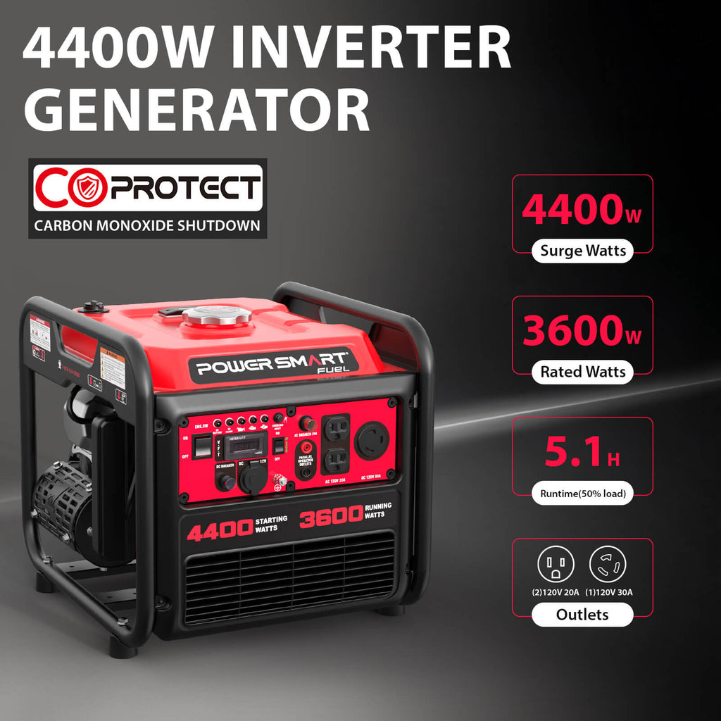 Preorder: 4400W Open Frame Inverter Generator w/ CO Alert DL5040-W